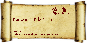 Megyesi Mária névjegykártya